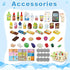 Cart,75PCS Playset 3 4 5 67 8+ RedCrab Kids Shopping Toy Shopping Cart with Food Shop Accessories, Adjustable Shopping