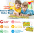Giggles & Pebbles Educational Magic Sticker Pad Book for Kids, Reusable Non-Adhesive Stickers with Farm, Zoo, Ocean