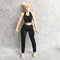 1/12 Scale Figure Clothes - Vest T-shirt + Pocket Pants for 1:12 6inch Female TBL Action Figure Doll (Black)