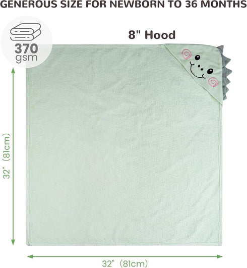 2 Pack 100% Viviland Hooded Baby Towels, Soft Cotton Baby Bath Towels with Hood, Extra Thick and Absorbent, Essential