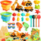 HUITEM Beach Toys for Kids, Sand Toys with 2 Collapsible Beach Bucket,3