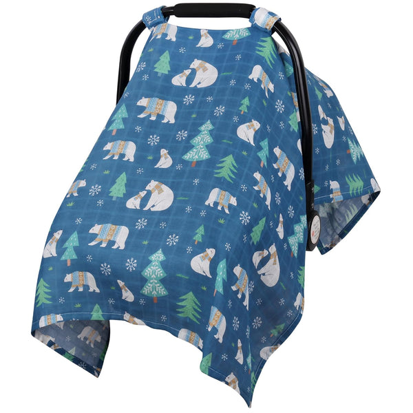 Muslin Carseat Covers Baby, Rquite Car Seat Cover Baby, Lightweight Infant Carseat