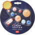 LEGAMI Solar System Set of 9 Erasers, Rocket Shaped, Planets and Sun, 0.8 x 3.5 cm for Precision Erasing