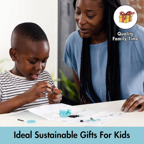CareBit Build Your Own Robot Toy Construction Set - Educational STEM Activities Learning Kit for Ages 6+