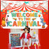 KatchOn Welcome To The Carnival Banner, XtraLarge 72x44 Inch Carnival Theme Party Decorations and Backdrop