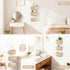 3-Tier Dahey Over The Door Hanging Basket Woven Boho Wall Mounted Storage Organizer with Hooks for Bedroom Nursery