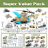 Set 10 XDUOYJOY Military Helicopter Toys, Army Toys with Vehicles, Tanks, Fighter Jet, Airplane, Aircraft, Army Men