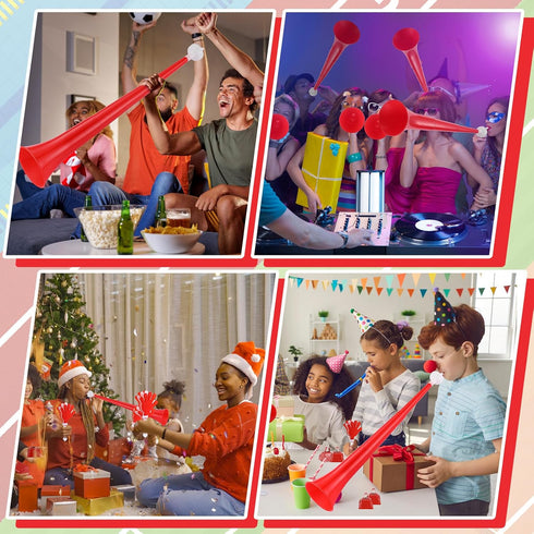 24 24" Jenaai Pcs Cheer Team Gifts Bulk Collapsible Stadium Horn Hand Clappers Metal Cowbells Team Cheering Spirit