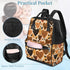 Honeybaby Backpack 19L Diaper Bag for Mom & Dad Print Abstract Leopard Large Diaper Bag Tote with Multi-Pocket