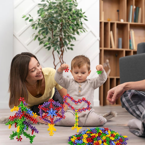 STEM Building Toys - 300 PCS Educational Discs Sets, Interlocking Building Blocks for Toddler and Kindergarten