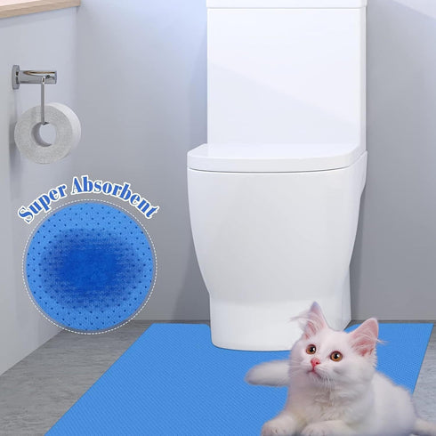 SYMHHA 25 Pack 24"x22" Upgraded Disposable Toilet Mats,Super Absorbent & Non-Slip Pads for Bathroom Floor,U-Shaped