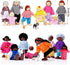 20 Set 16 4 Skylety Pcs Wooden Dollhouse Family of Mini People Figures and Pets, Wooden Dollhouse Dolls Cosplay Family
