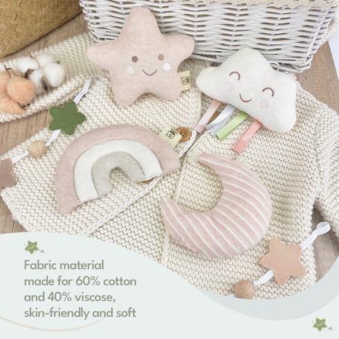 35 Pack Crib Mobile Lullaby Music, Cotton Baby Mobiles for Cribs & N Play, Easy to Install, Stuffed Animals Hanging