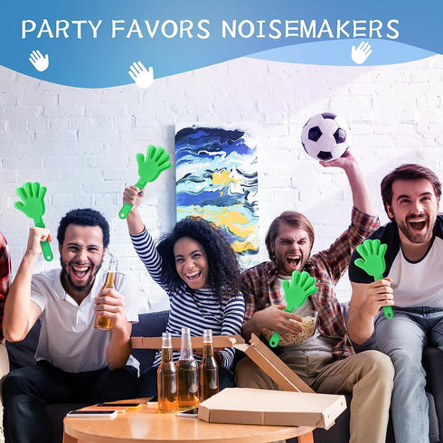 ZCYSRLQIN 100 7.5 Inch Pieces Lime Green Hand Clappers Clappers Noisemakers Noise Makers Party Favors Plastic Clapper