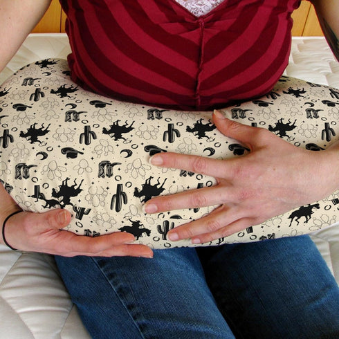 Vintage Western Cowboy Baby Nursing Pillow Covers for Boy Girl Cowboys Boots Hat Horse Cactus Moon Nursery Pillowcase