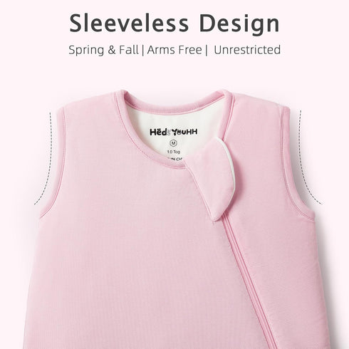 HEDSYOUHH 6-18 1.0 2-Way Sleep Sack for Months Baby, TOG for Spring and Autumn, Wearable Blanket, Bamboo Rayon, Zipper