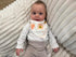 Set 4-Piece Muslin Swaddle Blanket for Baby Newborn Essentials with Swaddle, Burp Cloth & Bibs, Soft Breathable