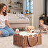 CroBlissful Large Wicker Diaper Caddy Organizer - Woven Paper Rope Storage Baskets Diapers Nursery Bin with Removable