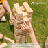 ApudArmis Giant Tumble Tower, 54 PCS Pine Wooden Stacking Timber Game with 1 Dice Set