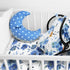 Dear Baby Gear Floral Baby Car Seat Canopy with Snap Button Opening, Newborn & Toddler Cover, Blue Watercolor Roses