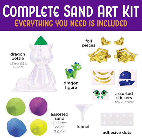 6+) Creativity for Kids Sand Art Kit for Kids: Dragon - Arts and Crafts for Kids, Small Spring Crafts (Ages