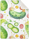 Qilmy Cute Snails and Cucumbers Baby Blanket for Boys Girls Kids with Soft