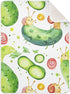Qilmy Cute Snails and Cucumbers Baby Blanket for Boys Girls Kids with Soft