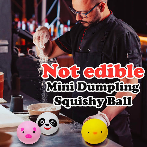 ZTATU (3 Pack) Mini Pig Dumpling Squishy Fidget Toys Sensory Stress Toys for Adults, Squishy Dough Ball Party Favors