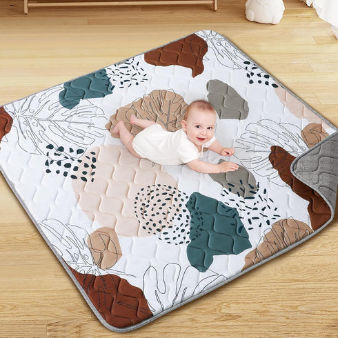 50x50 Inch Baby Play Mat - Thicken Soft Foam Crawling Mat for Playpen & Floor, Non-Slip Waterproof Activity Playmats
