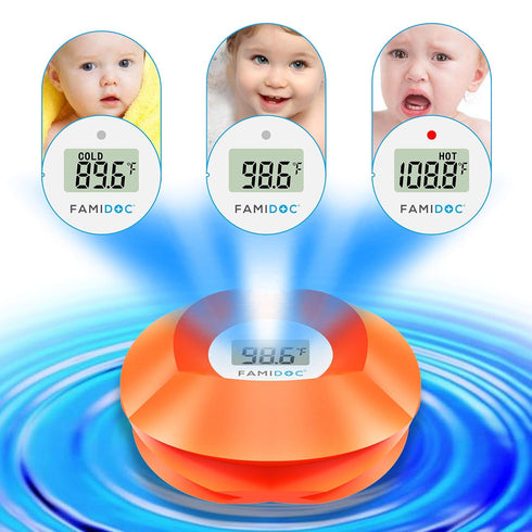 Famidoc Baby Bath Thermometer - Floating Toy Bath Tub Thermometers, Flower
