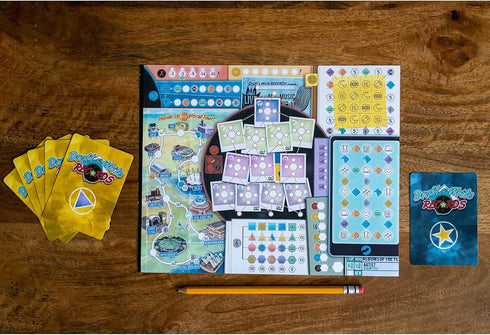 Draft & Write Records - Music Board Game, Card Drafting, Age 10+, 1-6 Players
