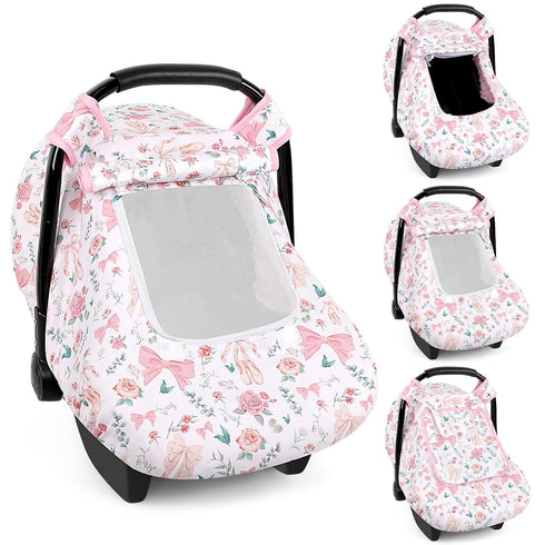 Baby Car Seat Cover Winter, Windproof Carseat Covers for Newborn with 2