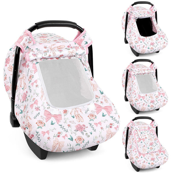 Baby Car Seat Cover Winter, Windproof Carseat Covers for Newborn with 2