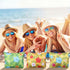 Klyyo Clyro 4 Pack Hawaiian Wet Dry Bags for Swimsuit Travel Beach Diaper Bag Waterproof Makeup Zipper Pouch