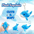 Kawaite (1 Pack), Blue Dolphin Stuffed Animal Kawaii Plushies for Girls and Boys, Dolphin Plush Toys Kids Key Chains