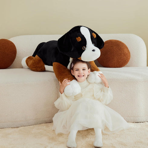 IKASA Giant Bernese Mountain Dog Stuffed Animal Plush Toy, Big Jumbo Soft Toy, 30" Huge Size Cute Fluffy Plushie, Gifts