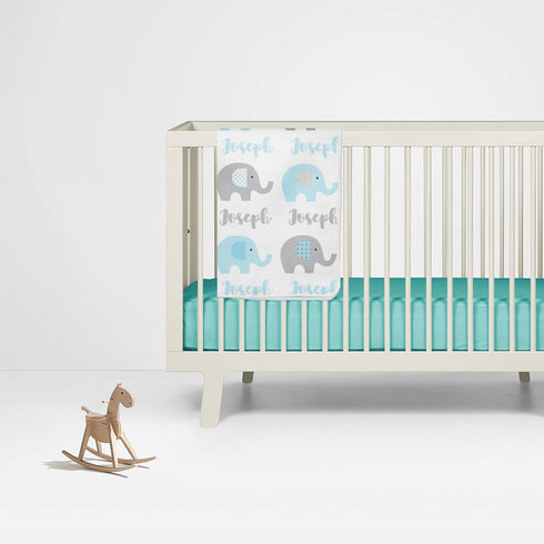 WolfeDesignPDD (30x40) Custom Blanket, Newborn Gift, Elephant Baby Blanket, Personalized Baby Blanket, Swaddle Blanket