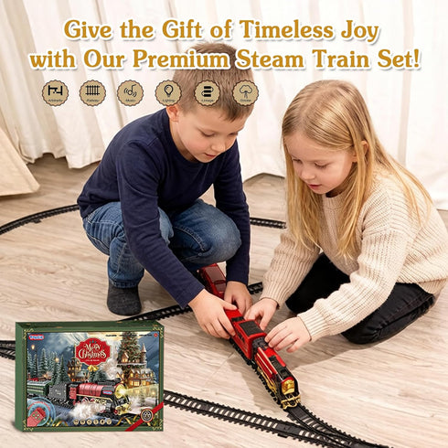 Sets 3 4 5 6 7 8+, TALGIC Remote Control Train Toys for Boys with Steam, Lights and Sound, Fancy Tracks, Train for Kids