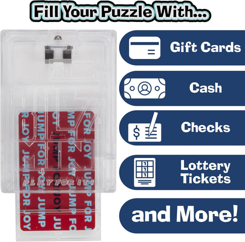 BILZ Money Puzzle for Cash, Gift Cards, and Tickets - Fun Reusable Game and Money Maze, Mini Maze 2 Pack