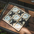 NIKKY HOME Rustic Wooden Tic Tac Toe Game Coffee Table Decor, 10.6 Inch Black & White Board
