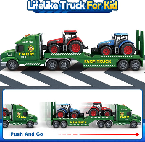 3 1 3 4 5 6 7 25" SpringFlower Toddler Boy Toys, Extra Large Farm Truck with Tractors, in Vehicle Car Truck Toys