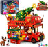INSOON Christmas Double Decker Bus Building Set with Lights, Christmas Bus Building