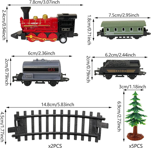 KDPATFAV 18PCS Train Cake Decorations and Toppers for Birthday Party Supplies - Railway Steam Theme Party Decorations