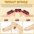 Liliful Wooden Train Track Bridges and Tunnels Expansion Wood Train Track Pieces Accessories for Most Major Toy Trains
