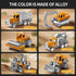 TEMI Construction Truck Toy Set with Play Mat, Die-Cast Metal Toy Car Set for Kids Age 3-6