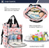 Burbuja Backpack Cute Mushrooms Diaper Bag for Women Men, Large Travel Diaper Bag Tote with Stroller Straps & Insulated