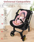Tinlyfinly Infant Car Seat Insert with Extra Cushion for Preemie to Toddler, Reversible Newborn Carseat Insert for Baby