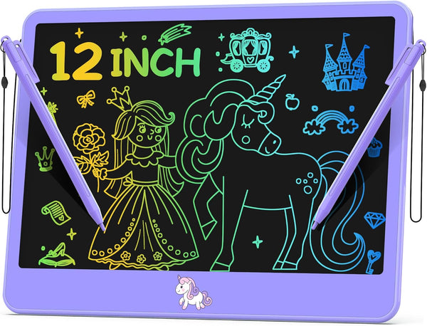 LCD Writing Tablet for Kids 12 Inch, Unicorn Doodle Board for Toddlers, Travel Essentials, Gift
