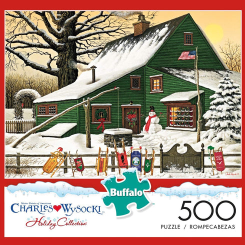 Buffalo Games Charles Wysocki Cocoa Break at the Copperfields - 500 Piece Jigsaw Puzzle for Adults, Finished Size 21.25