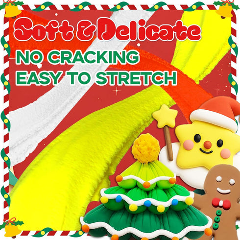 MuseLuxe 12 8 Air Dry Clay - Boxes Christmas Modeling Clay Kit with Sculpting Tools,Safe & Non-Toxic,DIY Magic Gifts
